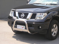 Nissan Navara 2005 tot 2010 - pushbar Ø 63 mm met CE/EU certificaat - RVS 304 hoogglans gepolijst Nissan Navara 2005 tot 2010 - pushbar Ø 63 mm met CE/EU certificaat - RVS 304 hoogglans gepolijst