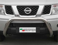 Nissan Navara 2005 tot 2010 - super pushbar Ø 76 mm met CE/EU certificaat - RVS 304 hoogglans gepolijst