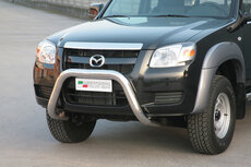 Mazda BT-50 2006 tot 2011 - super pushbar Ø 76 mm met CE/EU certificaat - RVS 304 hoogglans gepolijst