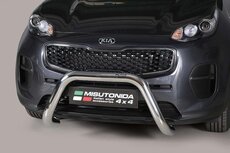 Kia Sportage 2015 tot 2018 - super pushbar Ø 76 mm met CE/EU certificaat - RVS 304 hoogglans gepolijst