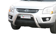 Kia Sportage 2008 tot 2010 - super pushbar Ø 76 mm met CE/EU certificaat - RVS 304 hoogglans gepolijst Kia Sportage 2008 tot 2010 - super pushbar Ø 76 mm met CE/EU certificaat - RVS 304 hoogglans gepolijst