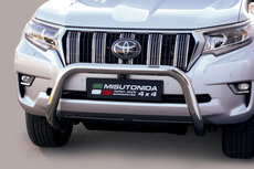 Toyota Land Cruiser 150 2018 tot heden – super pushbar Ø 76 mm met CE/EU certificaat - RVS 304 hoogglans gepolijst