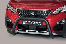 Peugeot 3008 2016 tot heden - super pushbar Ø 76 mm met CE/EU certificaat - RVS 304 zwarte poedercoating