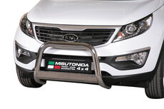 Kia Sportage 2010 tot 2015 - pushbar Ø 63 mm met CE/EU certificaat - RVS 304 hoogglans gepolijst