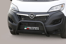 Opel Movano-E 2021 tot 2024 - pushbar Ø 63 mm met CE/EU certificaat - RVS 304 zwarte poedercoating