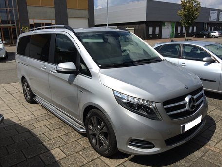 Mercedes Vito  / V-Klasse L3 (343 WB) sidebars 60 mm met RVS trede