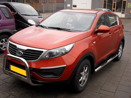 Kia Sportage 2010 tot 2015 sidebars buis 80 mm met steps