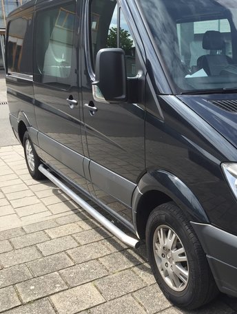 Mercedes Sprinter 2018 L2 sidebars 60 mm mat geknikt